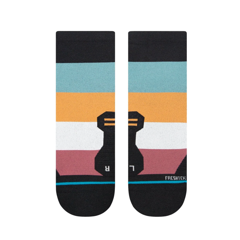 Stance Performance Run-Light Cushion Percy Socks in Washed Black-1